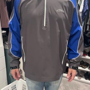 FootJoy Men’s Golf Charcoal and Royal Blue Windbreaker XL